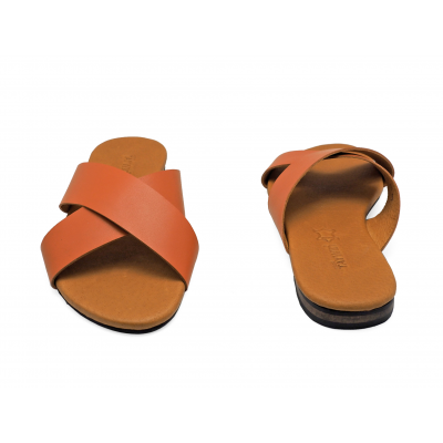 Women Sandals LS-10 Orange Nappa